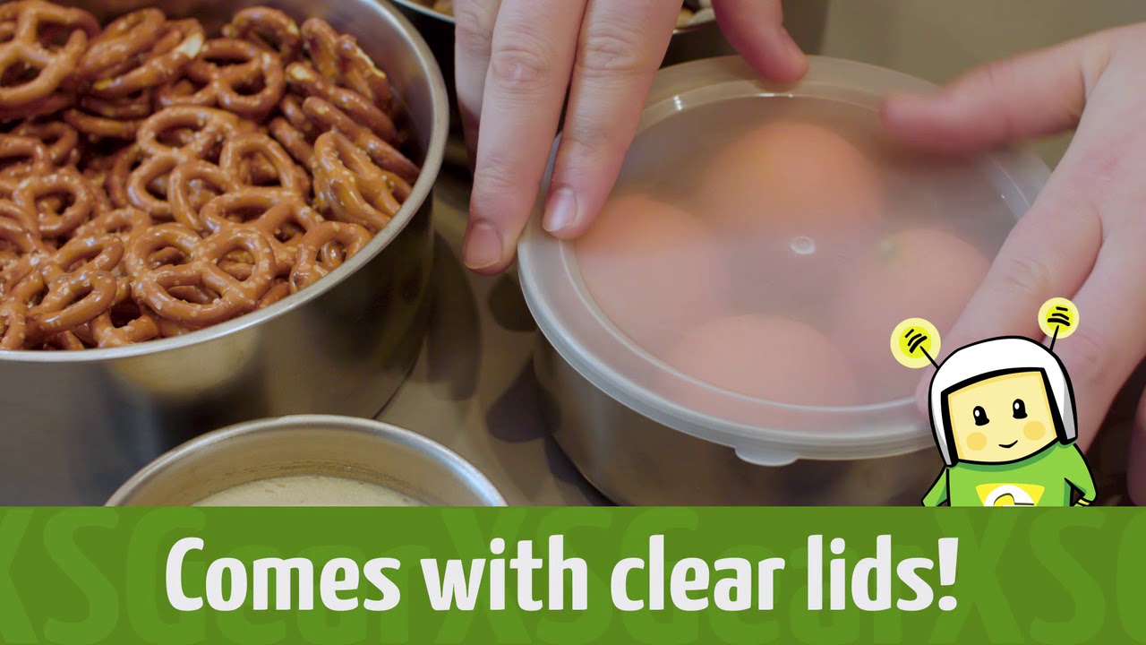 10 Piece Set: Home Collections BPA Free Stainless Steel Storage Bowl Set with Clear Plastic Lids