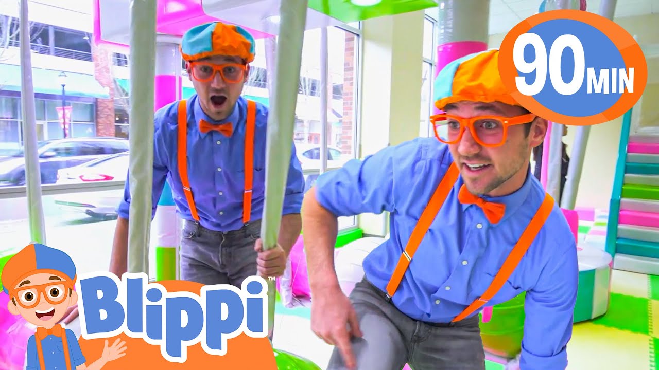 Blippi Visits an Indoor Playground  | Blippi | NEW Superhero Cartoon for Kids | Moonbug Kids