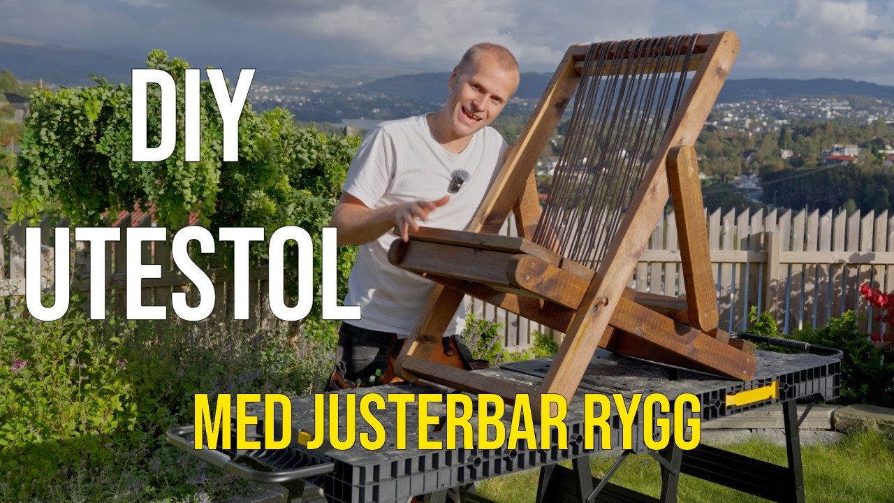 Utestol med justerbar rygg
