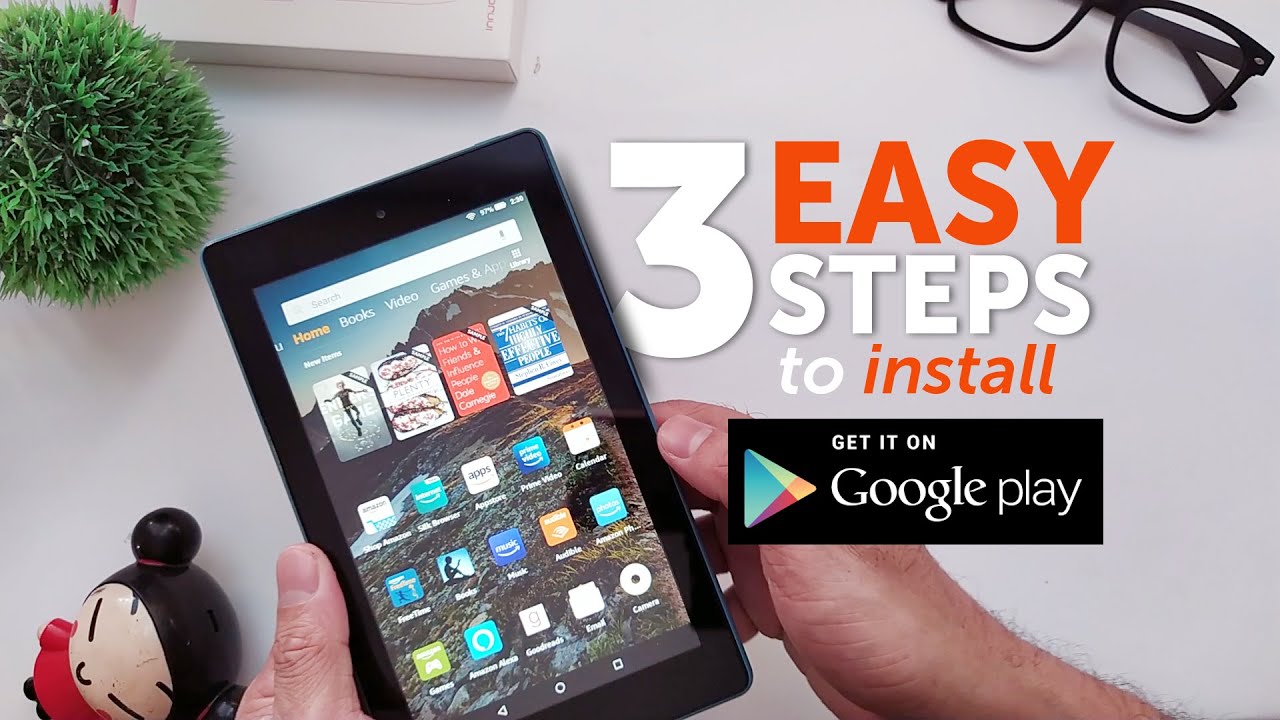 Install Google Play in 3 EASY steps in your Amazon Fire 7 tablet