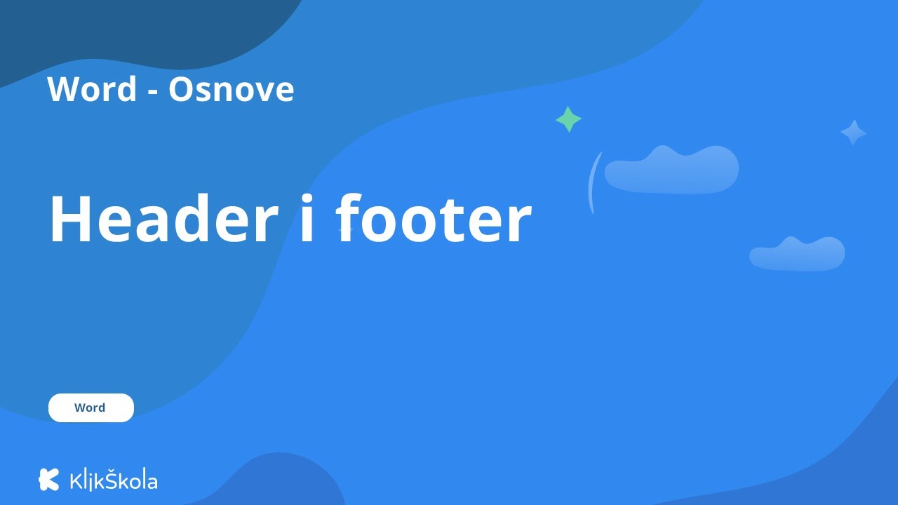 14. Header i footer u Word-u