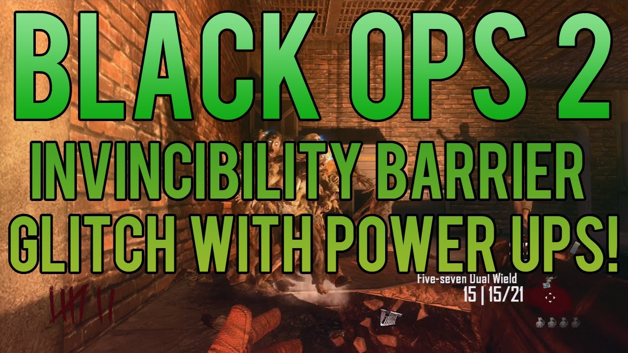 Black Ops 2 Zombie Glitches: Tranzit Zombies - Invincibility Barrier Glitch With Power Ups!