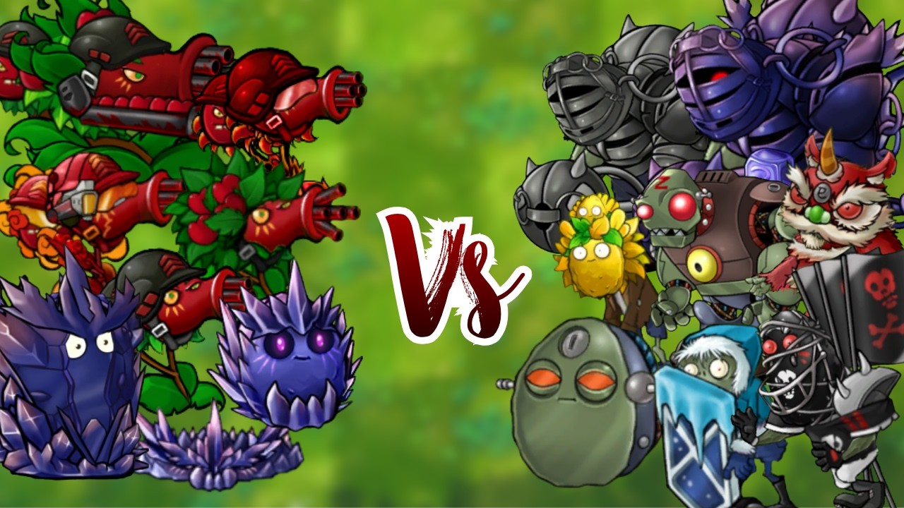 PvZ Fusion 3.4 - Team Ultimate Cherry Shooter vs 50+ Zombies