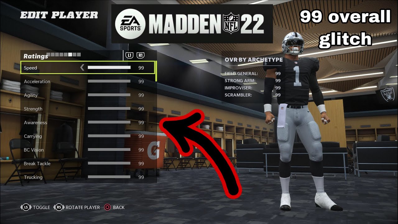 How to get 99 overall in the face of the franchise glitch Madden 22!!!