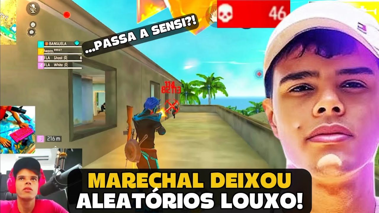 MARECHAL DEIXOU OS ALEATÓRIOS LOUCOS COM SUA SENSI NA RANK! FREE FIRE - MARECHAL HIGHLIGHTS