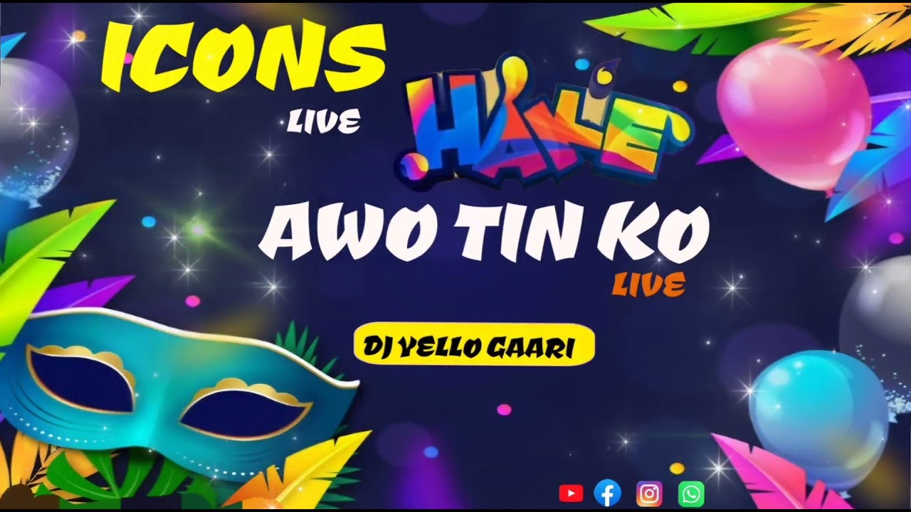ICONS👑🔥HNLY🎤🔥(AWO TIN KO)LIVE🔥 HAKE💃🎉 2K25🎉 DJ YELLO GAARI🎧🎚🔥