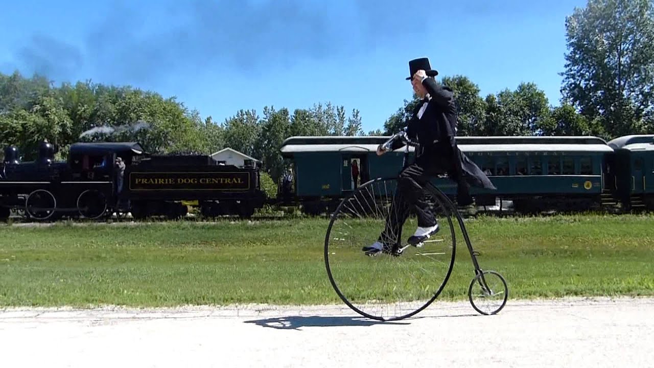 Prairie Dog Central and a penny farthing bicycle
