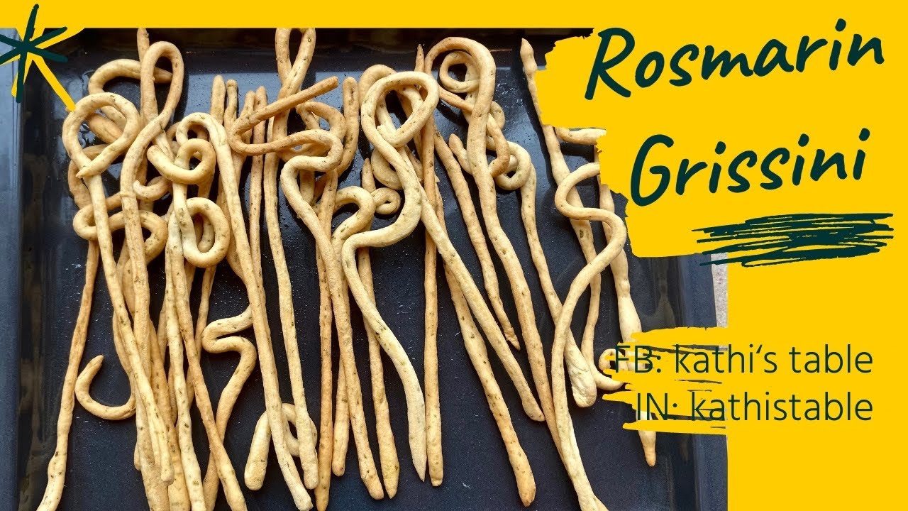 Rosmarin Grissini / knuspriges Knabbergebäck / Brot Stangen /@ kathi's table