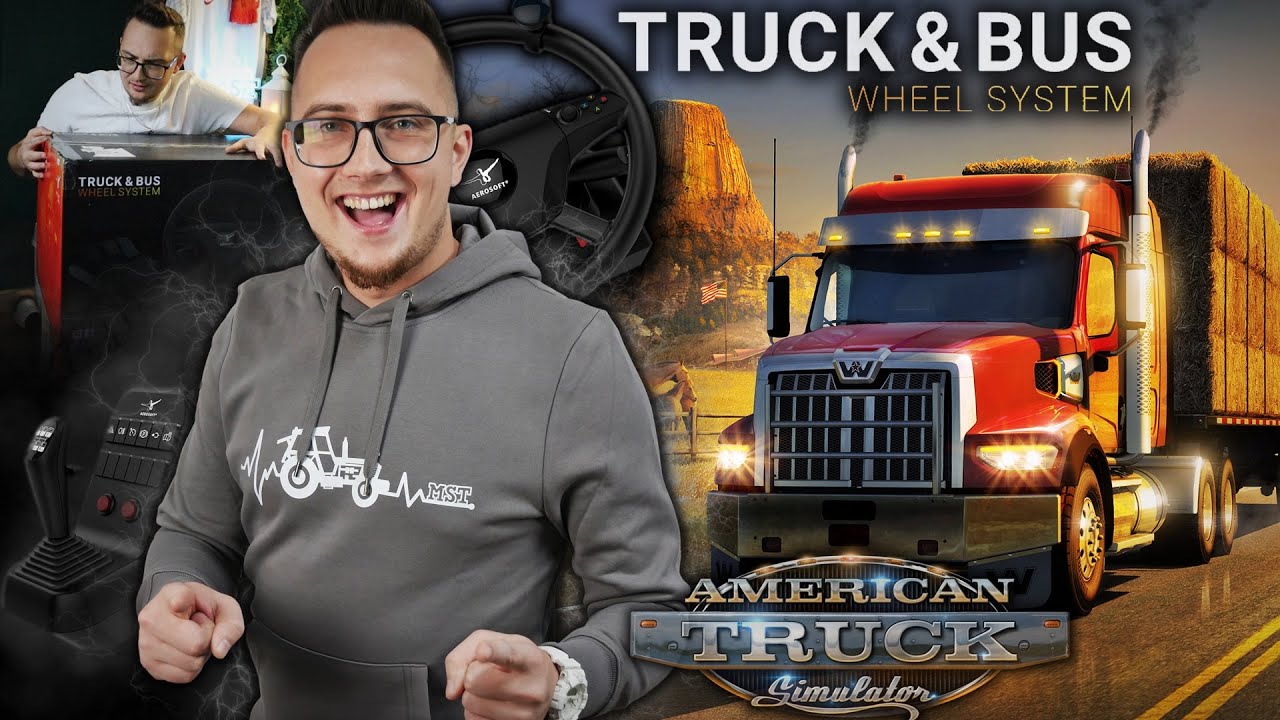 Takiej DUŻEJ KIEROWNICY Nie Widziałem - UNBOXING 😱 Aerosoft Truck & Bus Wheel System 😎 ATS [MST]