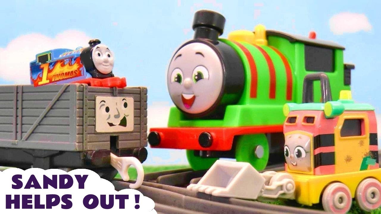 Sandy Helps Thomas Minis Story with All Engines Go Trains