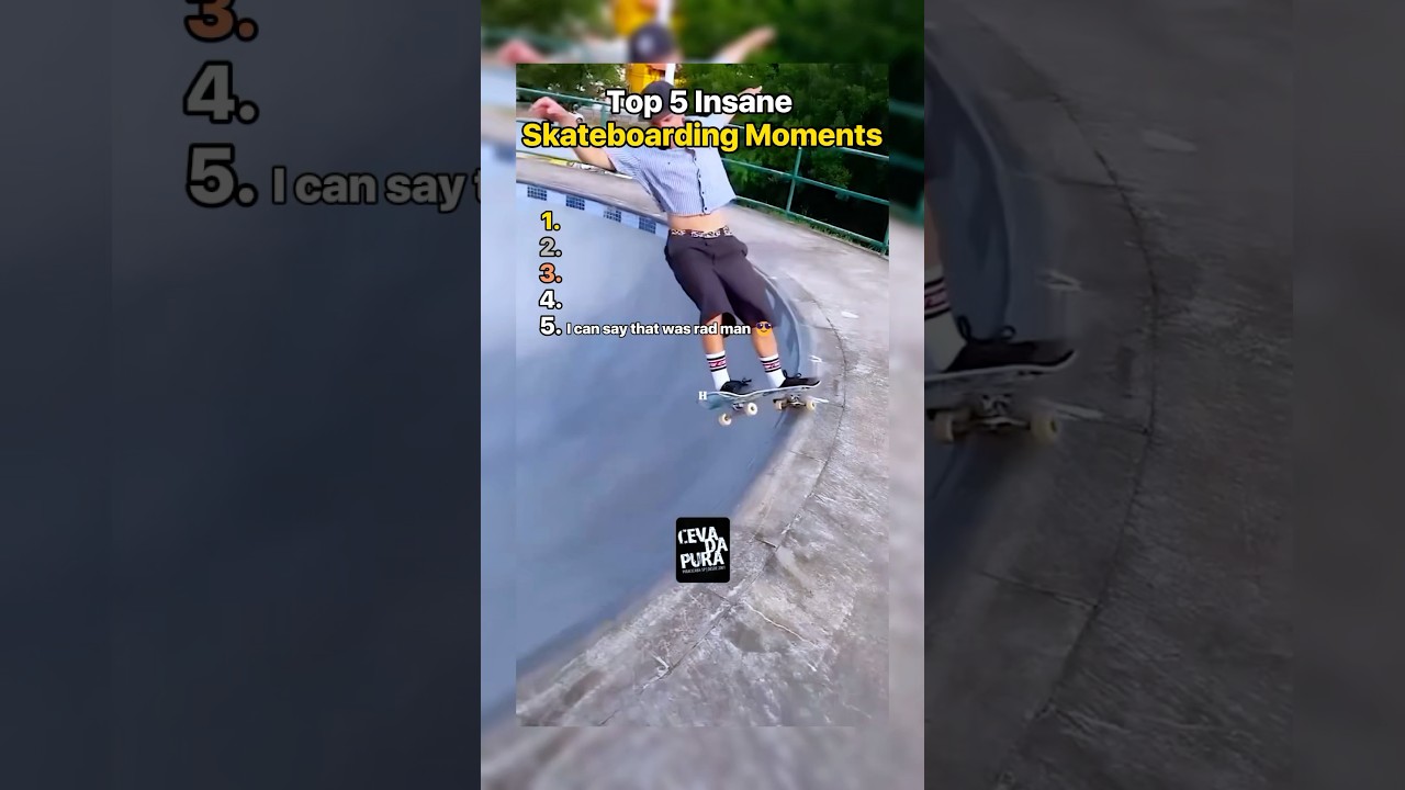 Top 5 Insane Skateboarding Moments 🛹 #tiktok #best #skateboarding