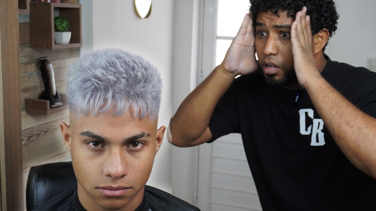 como hacer un PLATINADO CENIZO paso a paso Crazy Barber