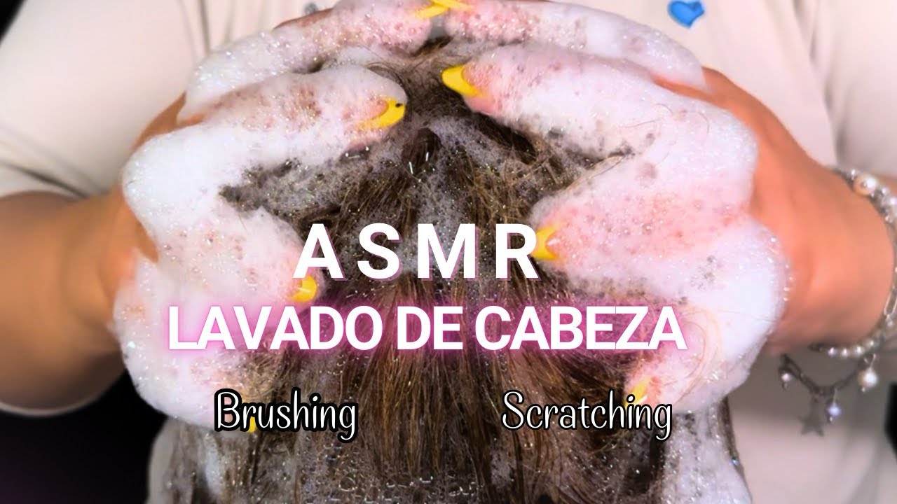 ASMR| No talking | Lavado de cabeza | bruschingl scratching | massage