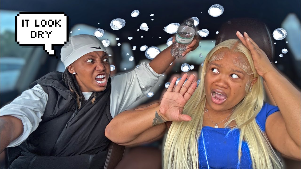 THROWING WATER ON MY WIFE AFTER SHE GET HER HAIR DONE💔