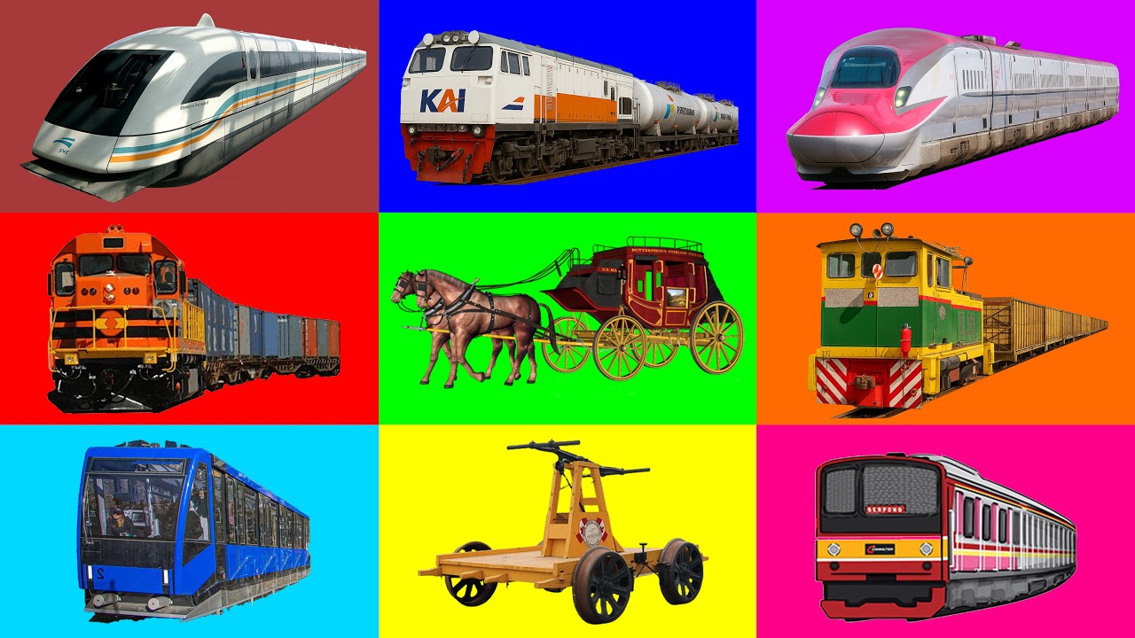 Surprise Spin: Bullet Train, Funicular, Sugar Cane Train, Maglev Train, Hand Car, Container Train