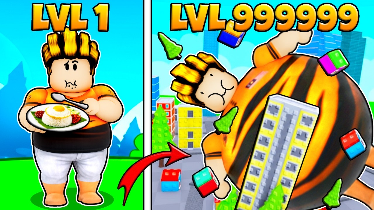 Horangi Makan Nasi Lemak Sampai Jadi Gemuk Gedempol 🔥🌏🔥┃Get Fat and Destroy Roblox Malaysia