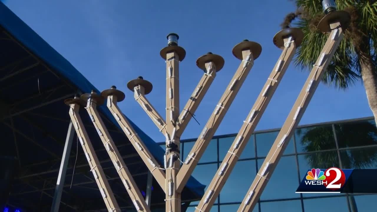 Families celebrate Hanukkah in Orlando