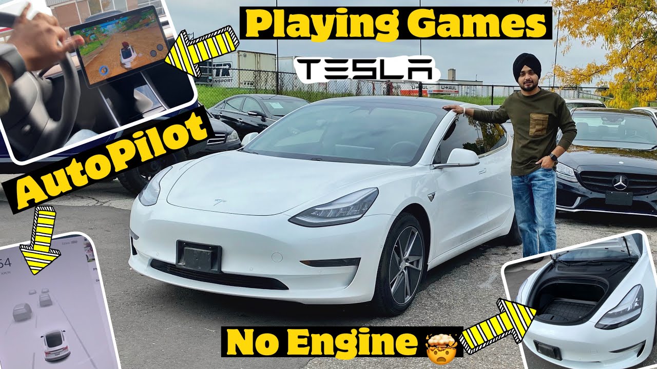 Tesla Model 3 🤯| Bamb Gaddi | Punjabi review | Best Electric Car