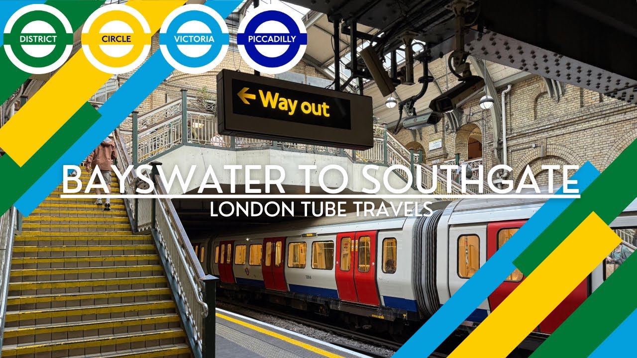 London Underground Journey on the District Line, Circle Line, Victoria Line and Piccadilly Line 
