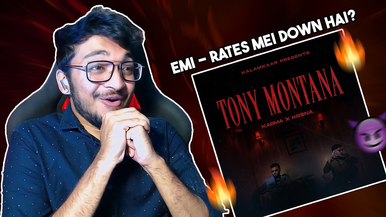 KARMA X KR$NA - TONY MONTANA REACTION | JUNIOR REACTS | KALAMKAAR | OFFICIAL MUSIC VIDEO