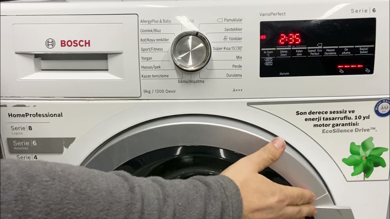 Bosch çamaşır makinesi Seri 6 WAT24480TR 1200 devir A+++ Kullanım bilgisi ve ürün tanıtımı
