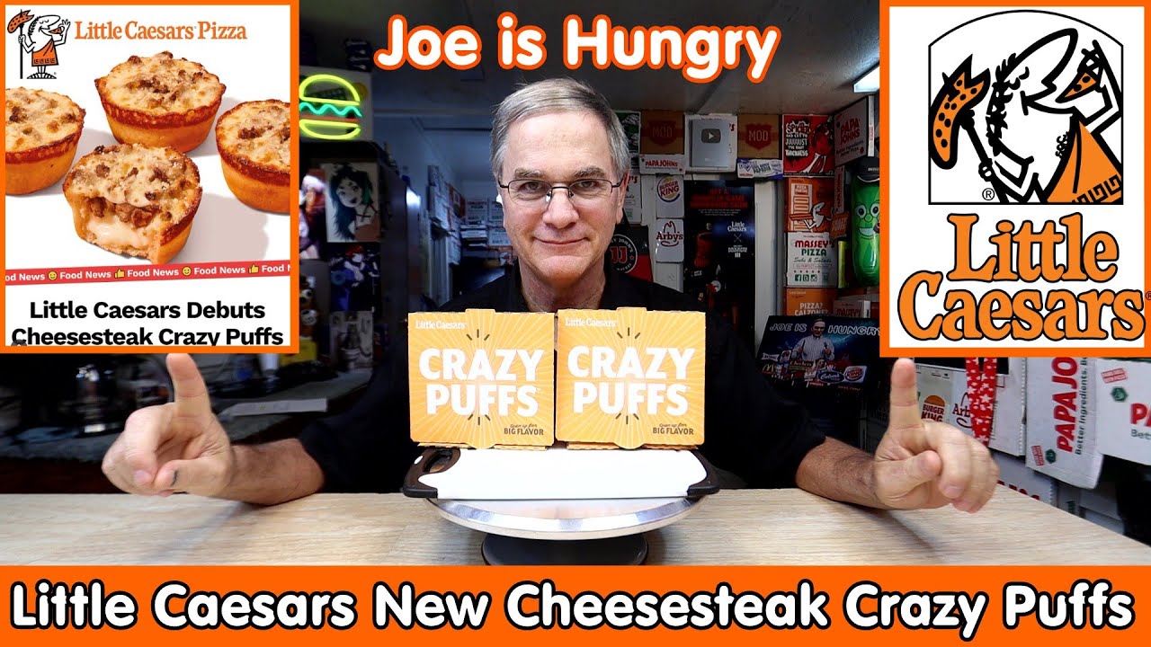 Little Caesars New Cheesesteak Crazy Puffs Review * Joe is Hungry 🍕🧀🍖