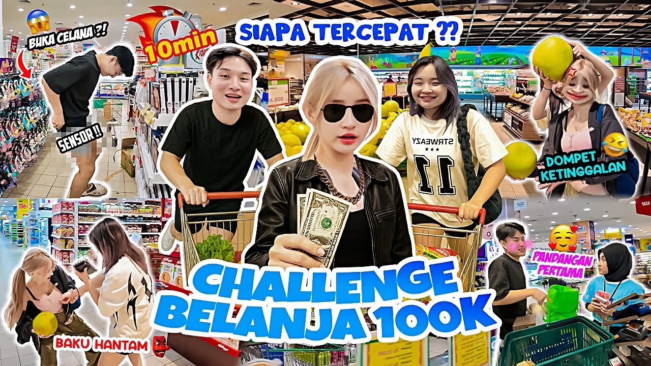 PANIK!! Belanja Banyak Budget Minimalis !! TERPAKSA NIPU PAKE DOMPET KASIR😱⁉️