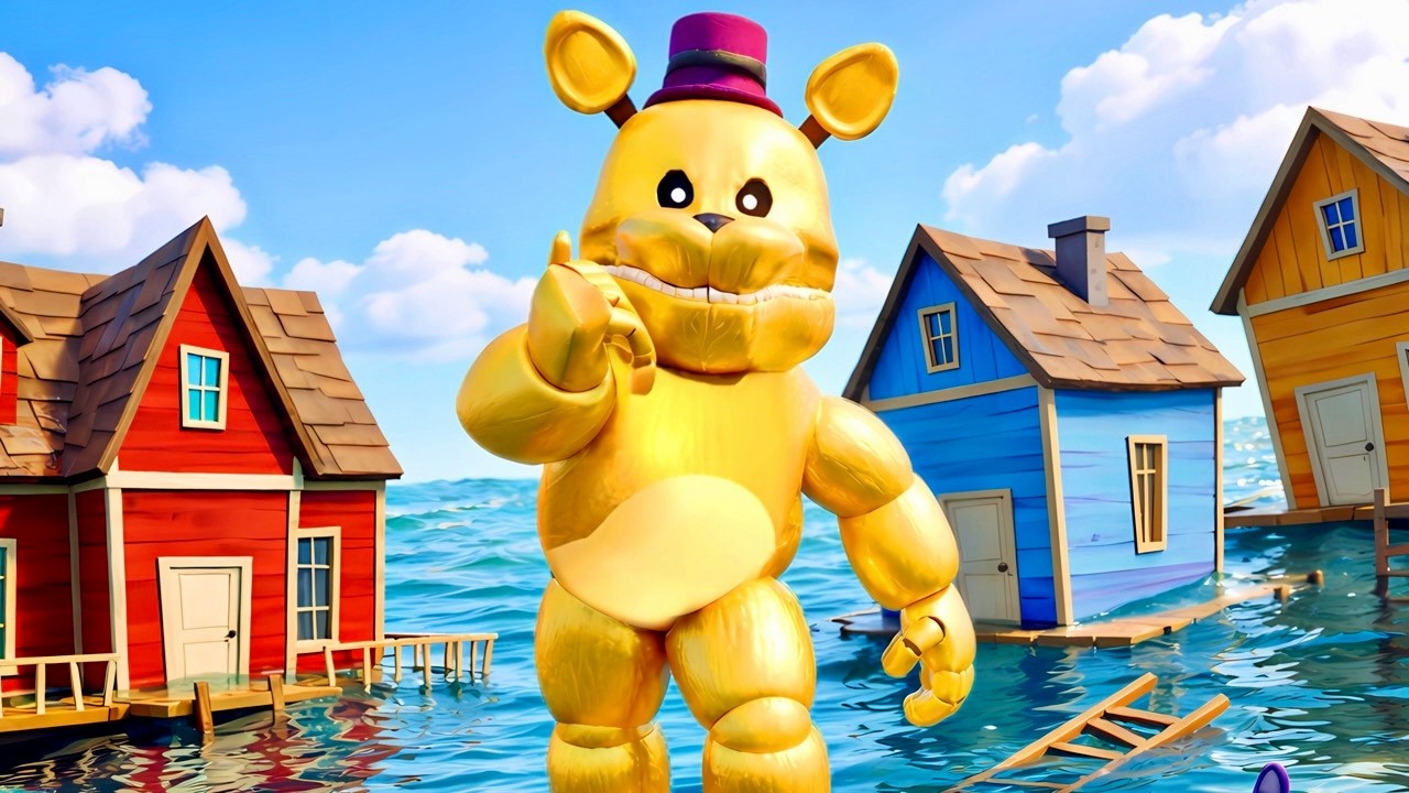 FAST FREDBEAR PERO SU CASA EST&Aacute; INUNDADA EN AGUA (HELLO NEIGHBOR MOD)