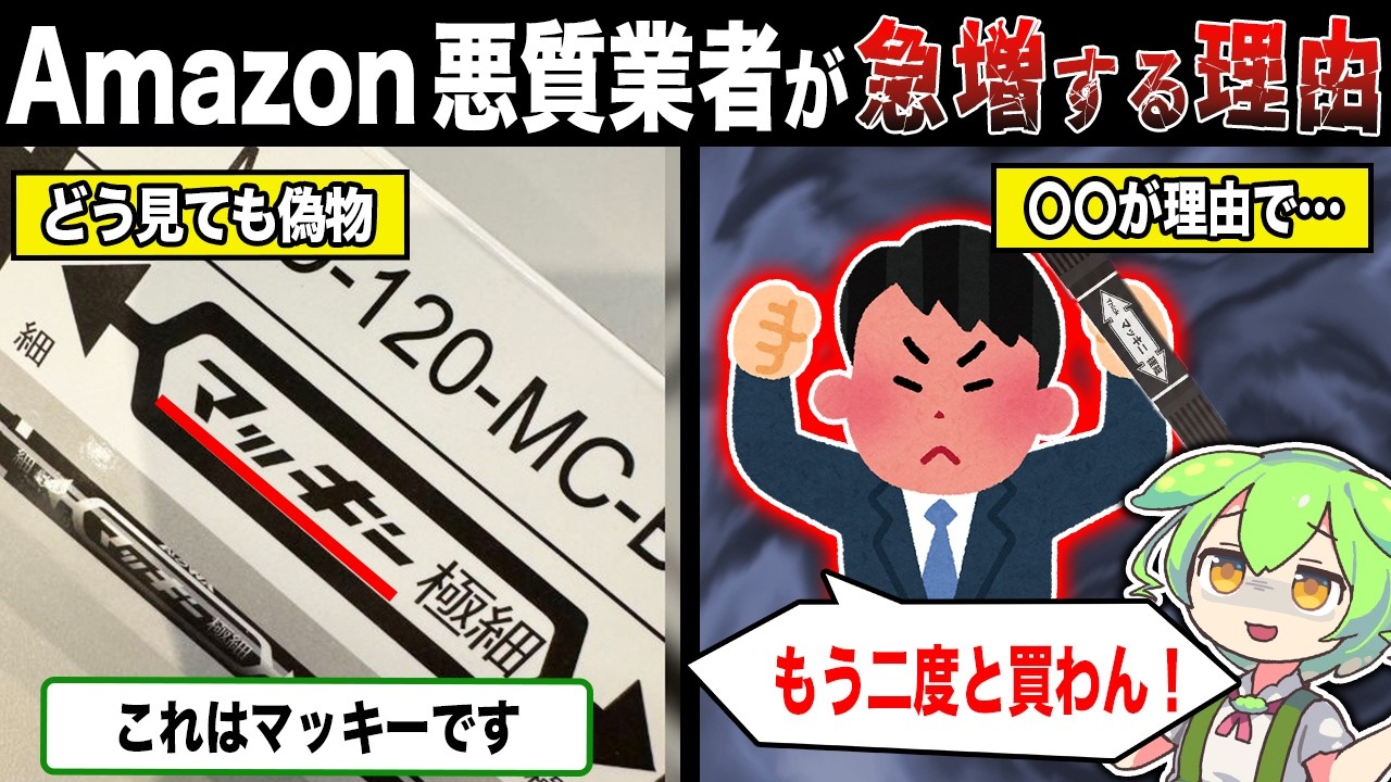 Amazonに悪質すぎる業者が急増している真相...【ずんだもん＆ゆっくり解説】