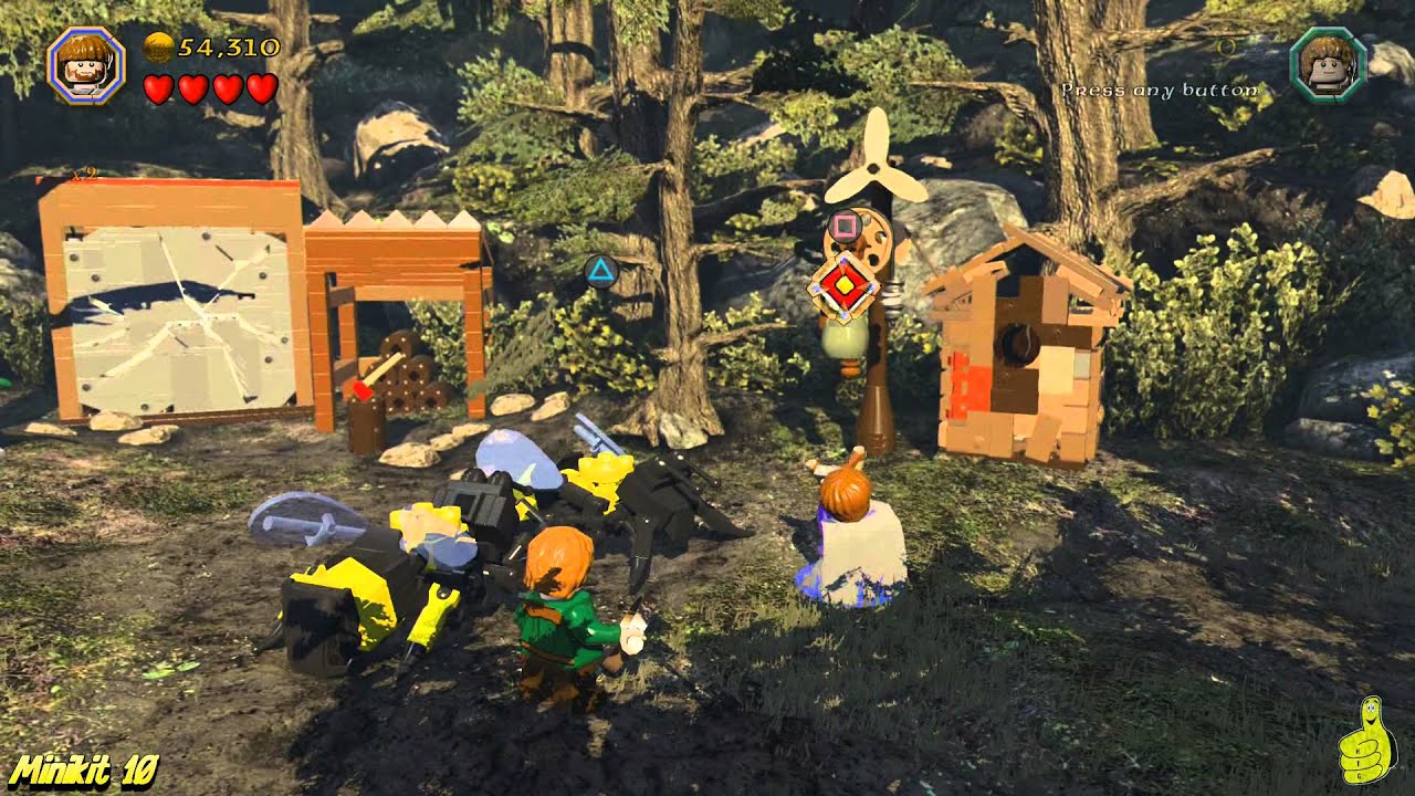 Lego The Hobbit: Level 9 Queer Lodgings - FREE PLAY (All Minikits, Treasures & Design) - HTG