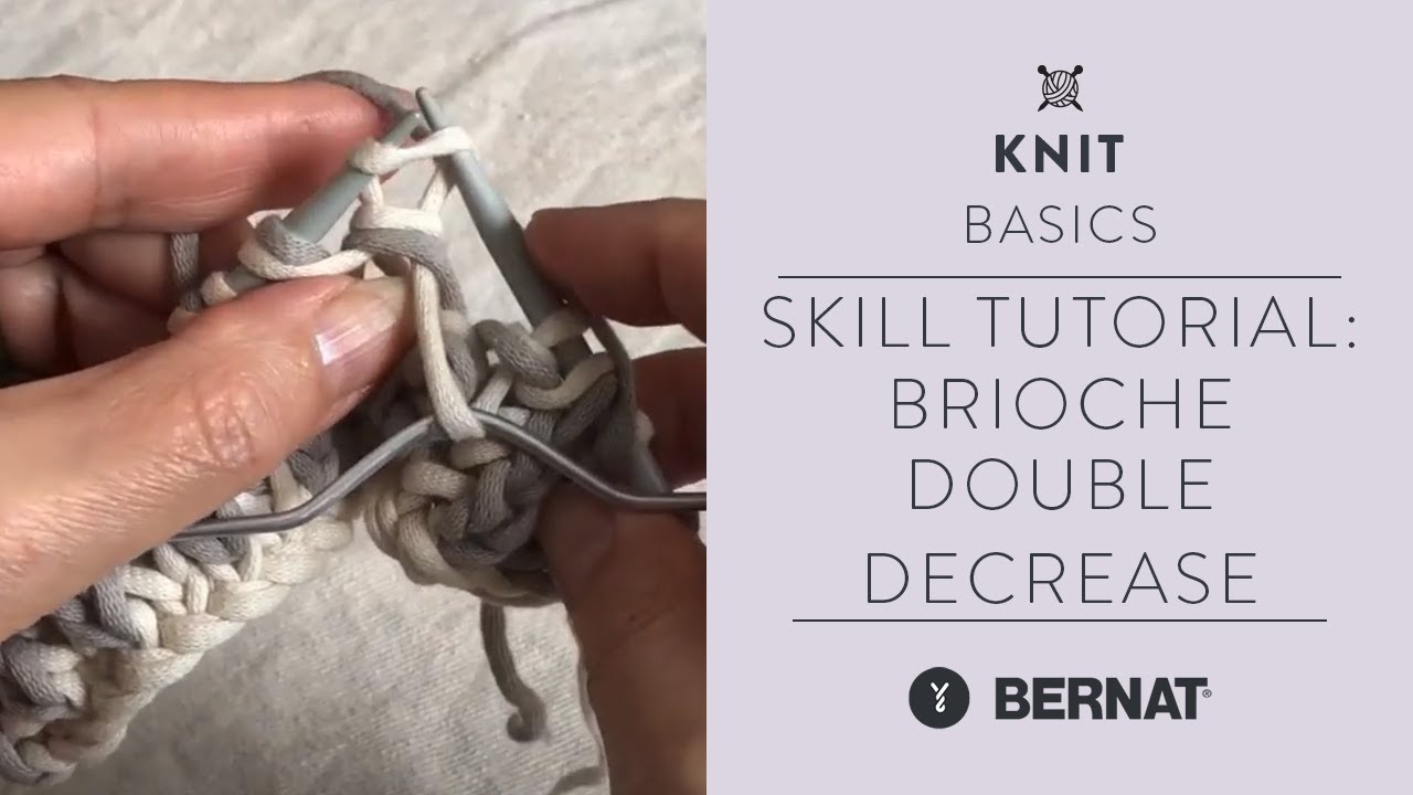 How to Knit a Brioche Double Decrease