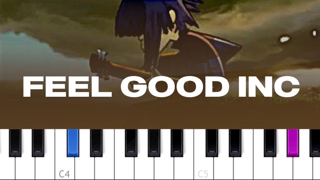 Gorillaz - Feel Good Inc (piano tutorial)