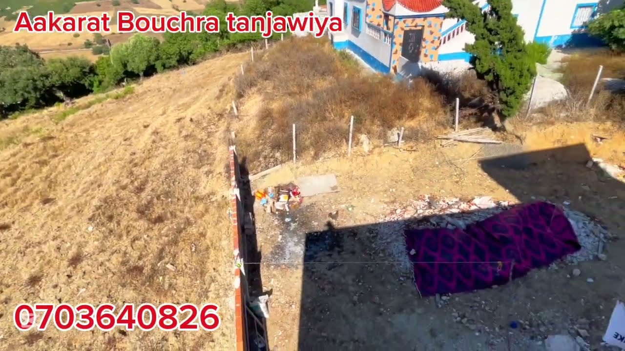 دار وغرسة بالمشروع على الطريق فيها بير0703640826نواحي القصر الصغير طنجة
