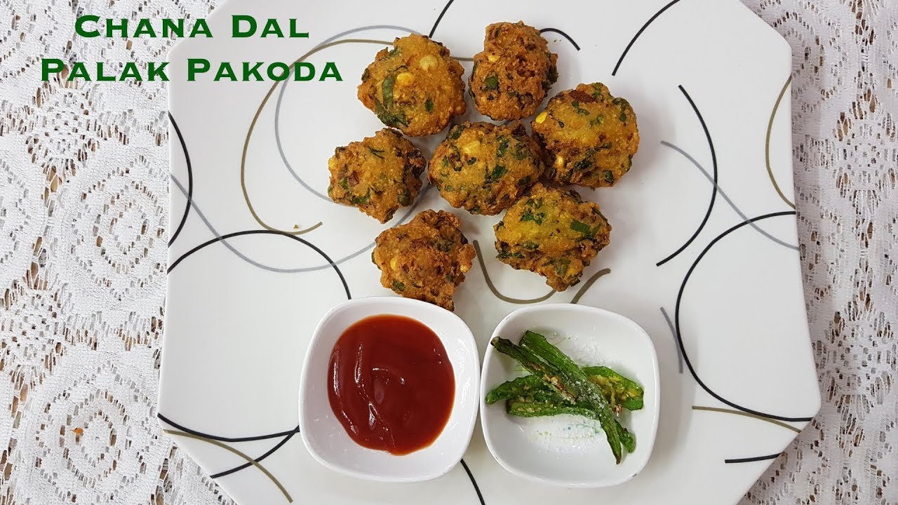 Chana Dal Palak Pakoda
