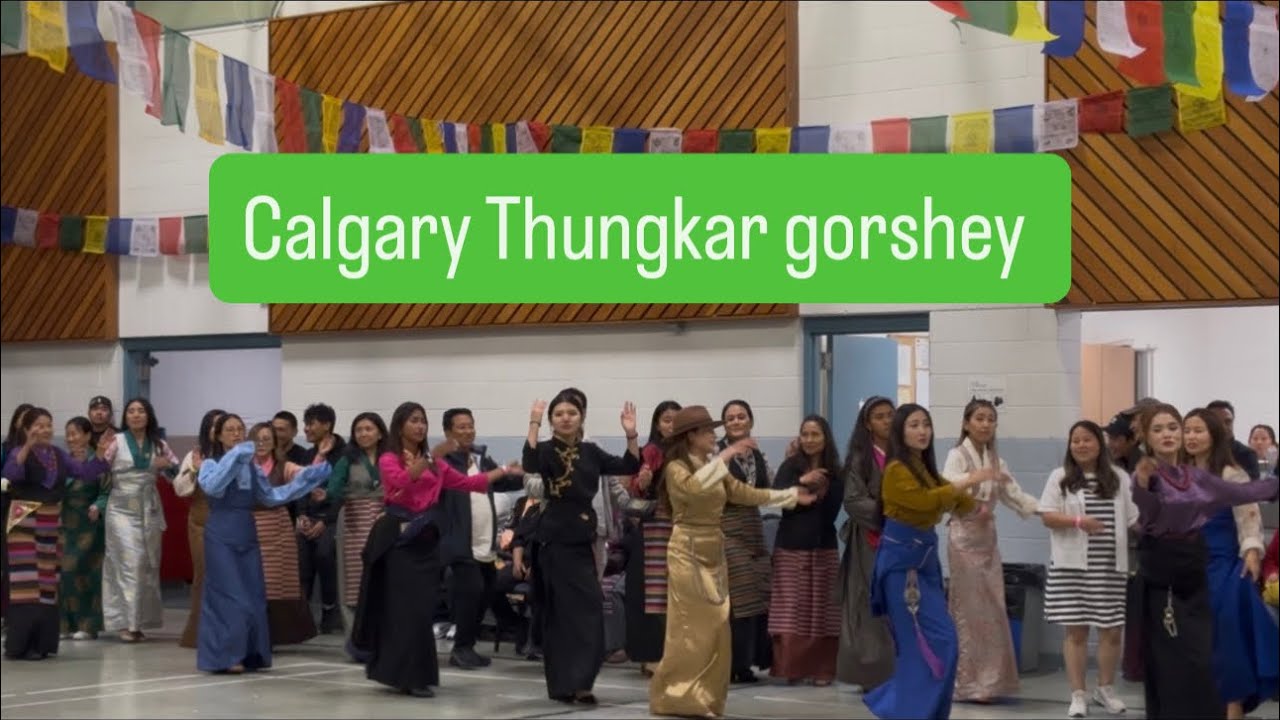🇨🇦 Calgary Tibetans Thungkar gorshey //his holiness 90th birthday#dance#india#tibetan#video#vlog
