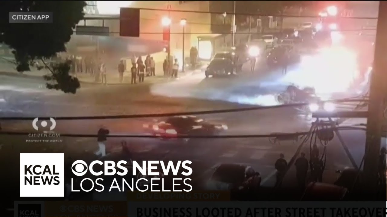 Businesses looted after street takeover in South Los Angeles