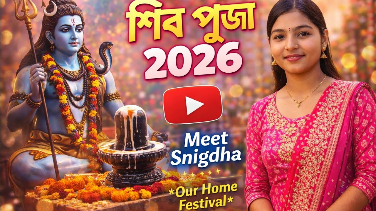 আমাদের বাড়ির শিব পুজো 😊🌼