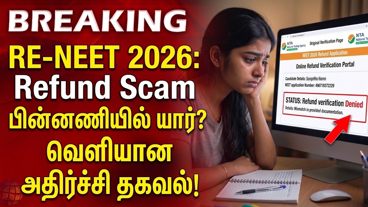 BREAKING: RE-NEET 2026 Refund Scam - பின்னணியில் யார்? வெளியான அதிர்ச்சி தகவல்! | NTA