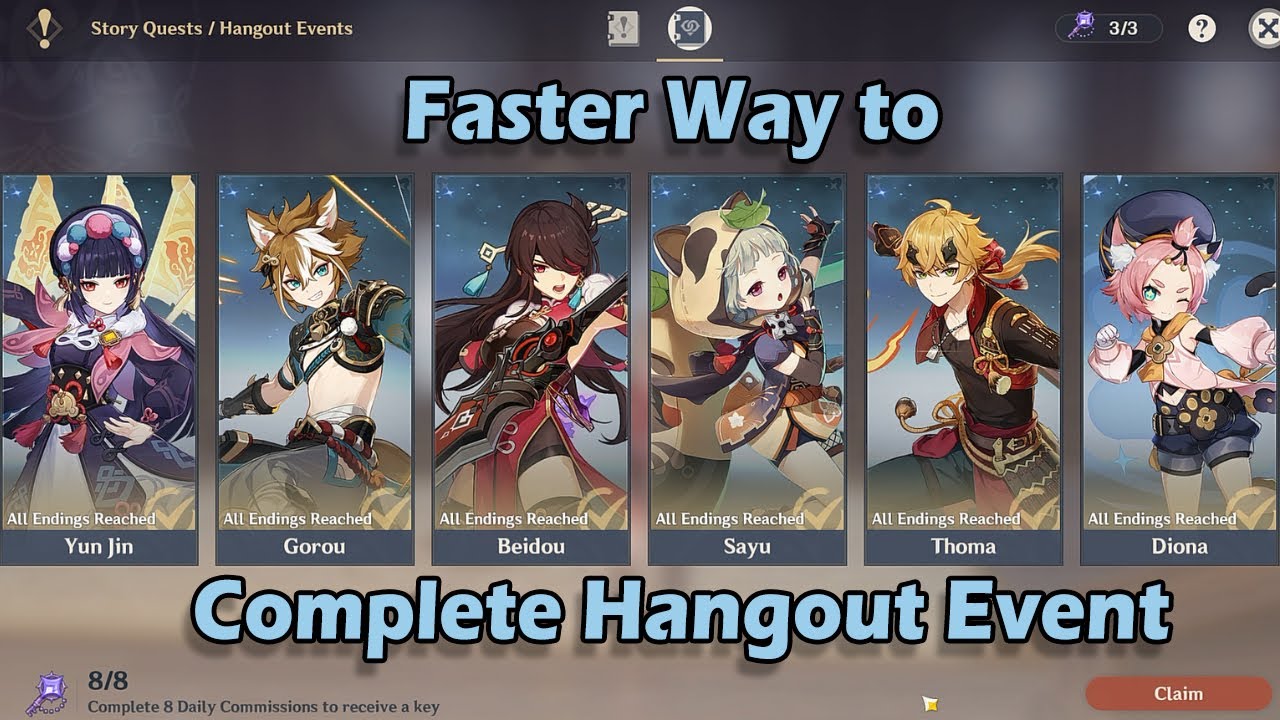 TIPS & TRICKS to Complete Your Hangout Quest Faster! | Gesnhin Impact |