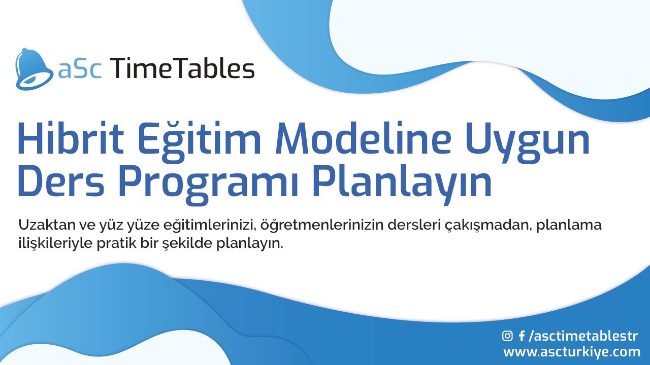 Hibrit Eğitim Modeli ile Ders Planlama - aSc TimeTables Webinar