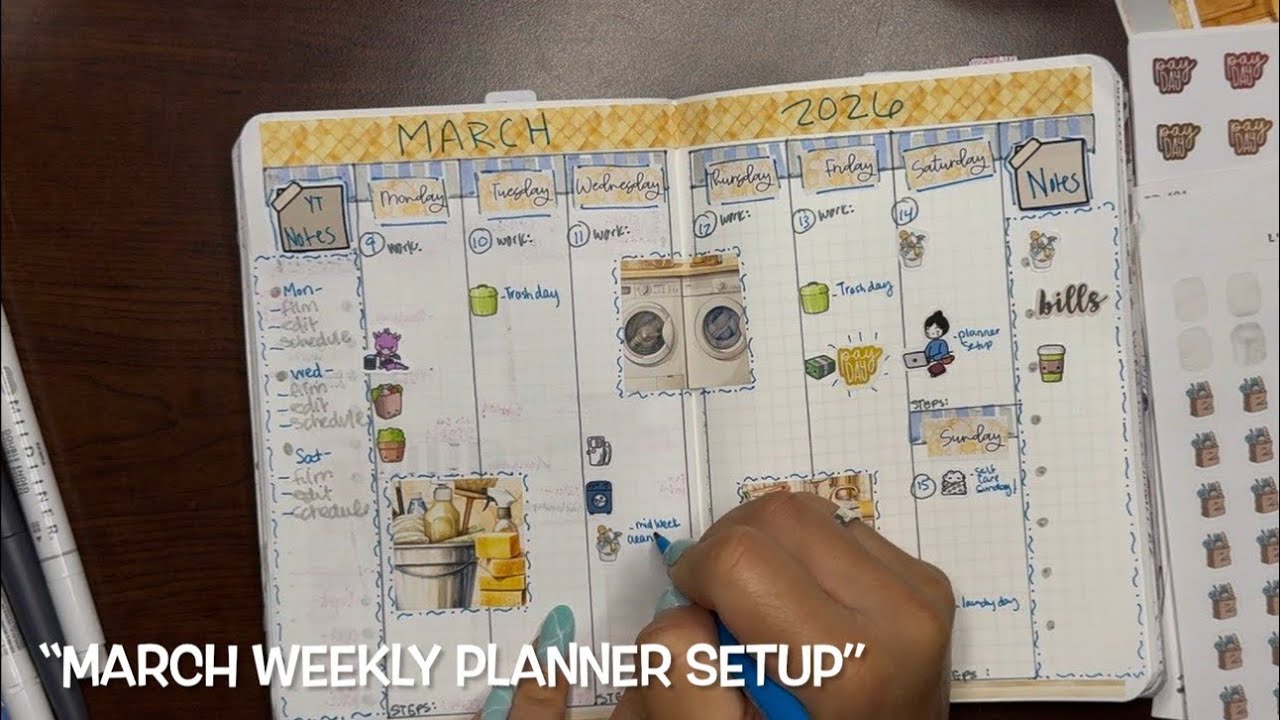In This Chapter: “March Weekly Planner Setup” // Spring Cleaning Week 🧹