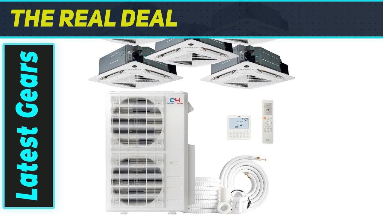 Cooper & Hunter 5 Zone Ceiling Cassette Mini Split &ndash; The Best 4 Ton Multi Zone AC System