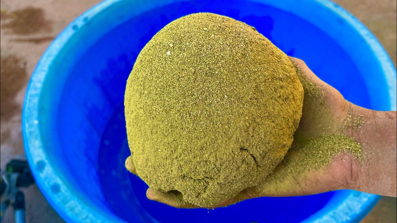 New 🌸💐Video of Yellow Pure sand Balls and shapes water crumbling dipping and dry crumbling on Paste