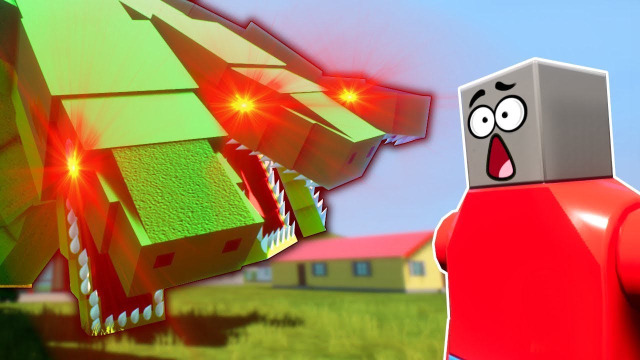 GIANT 3 HEADED SNAKE SURVIVAL! - Brick Rigs Multiplayer Gameplay
