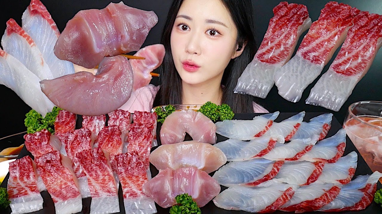큼직하게 썰어 더 맛있는 숭어💞숭어밤 숭어회 먹방😋 Raw Mullet ボラの刺身 | eating show |asmr mukbang korean
