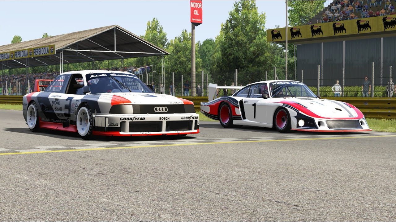 Audi 90 quattro IMSA GTO vs Porsche 935/78 Moby Dick at Monza Full Course