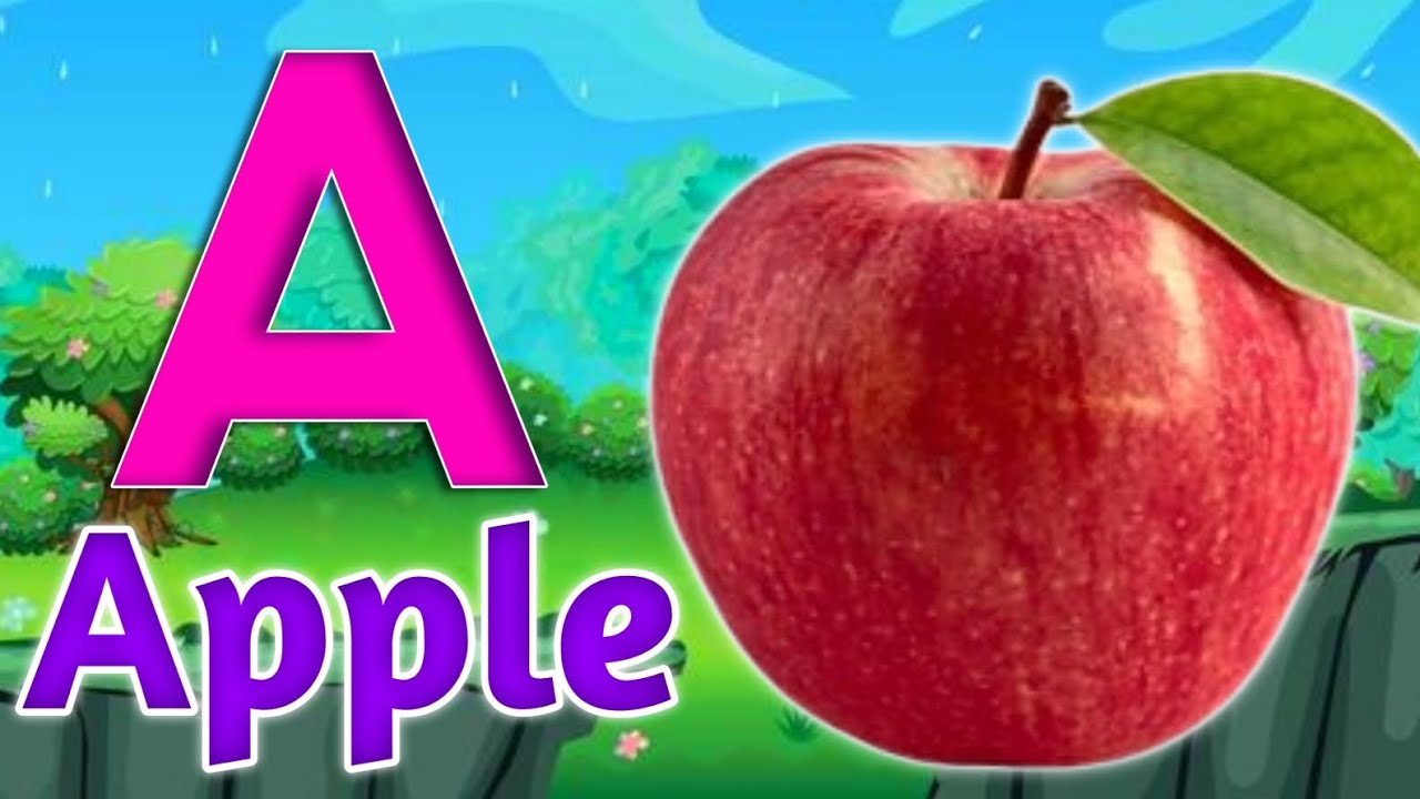 Phonics Song with TWO Words - A For Apple - ABC Alphabet Songs with Sounds for Children