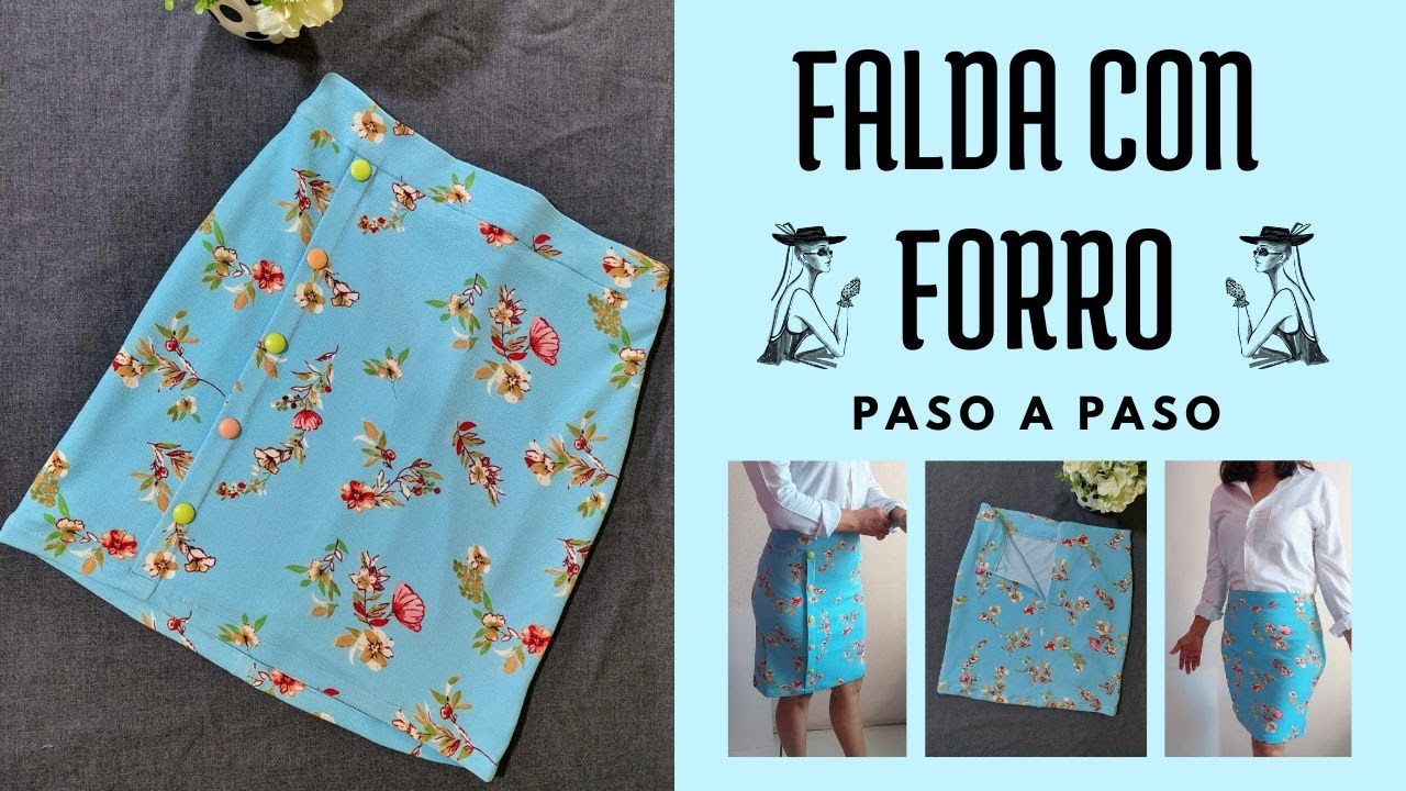 Falda con Forro!!! Te muestro PASO A PASO cómo elaborar este modelo de falda, súper sencillo!!