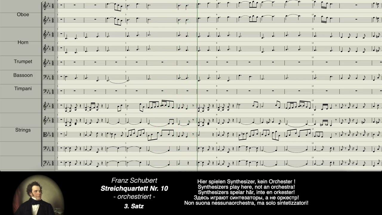 Schubert Digital:  Streichquartett Nr. 10, orchestriert