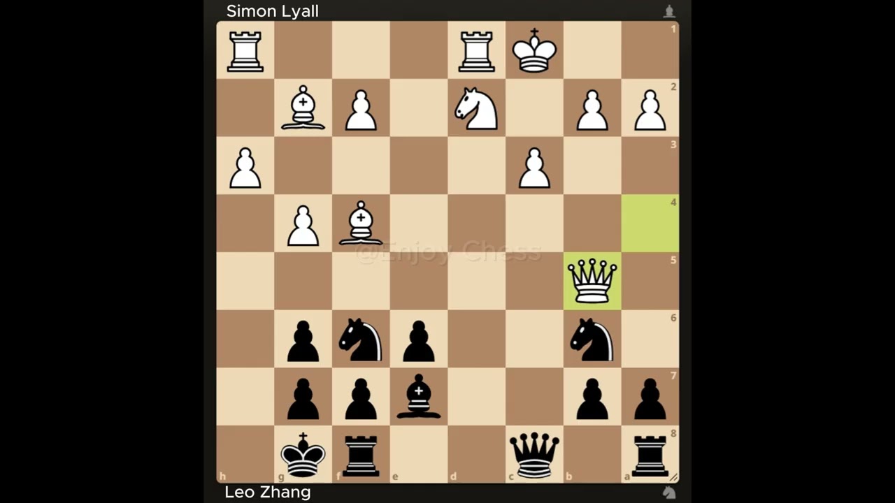 A mind-blowing queen sacrifice. Simon Lyall vs Leo Zhang. 2014.